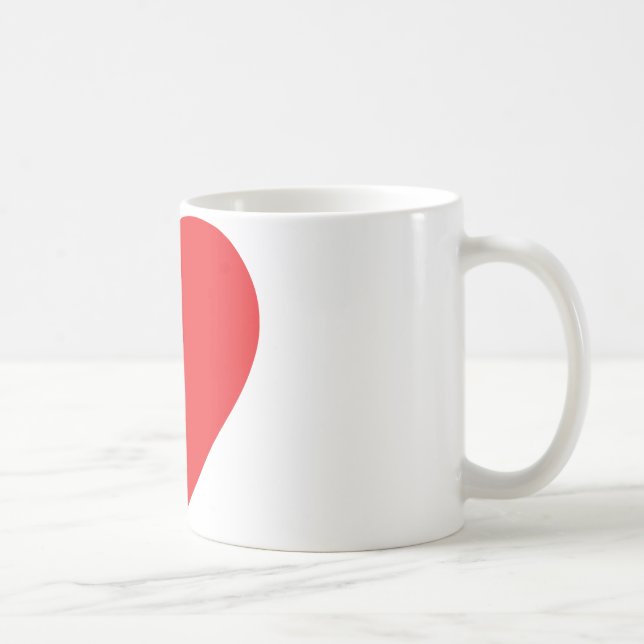 rotes Herz eins Kaffeetasse (Rechts)