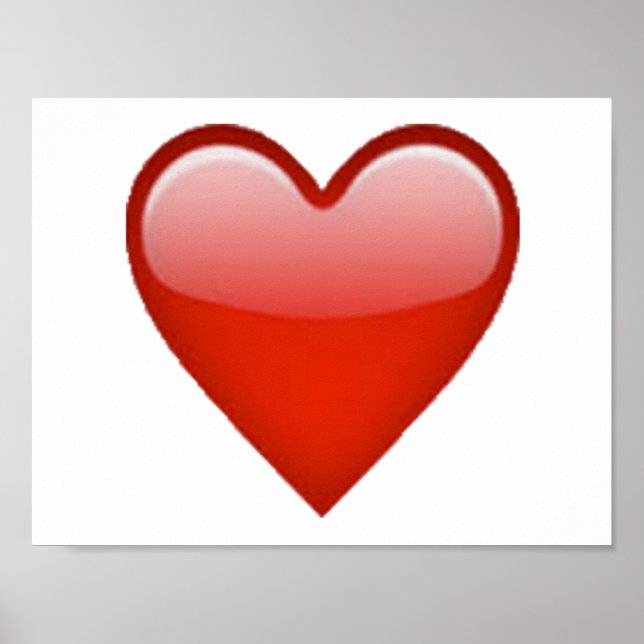 Rotes Herz - Emoji Poster (Vorne)