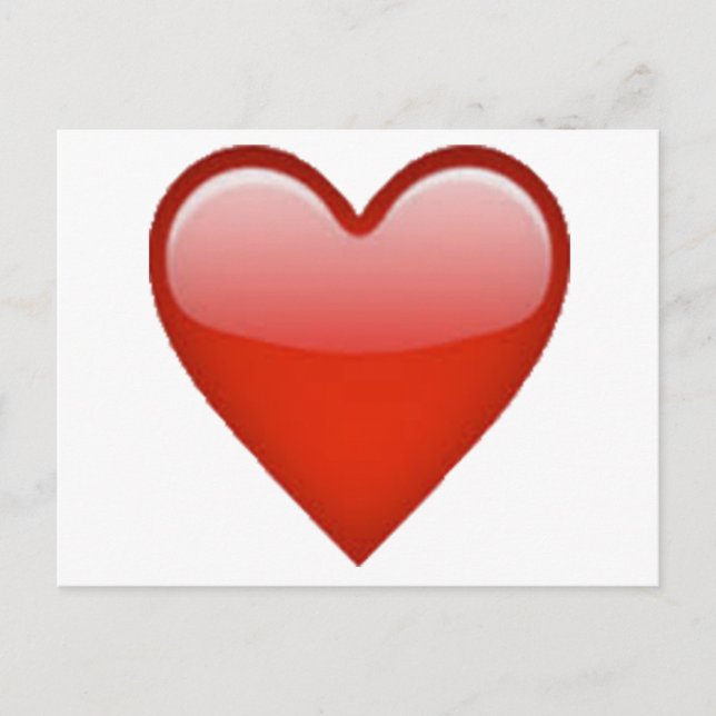 Rotes Herz - Emoji Postkarte (Vorderseite)