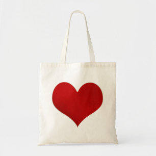 Rotes Herz/Faux Folie Tragetasche