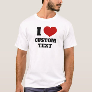Rotes Herz-Flat-Symbol T-Shirt