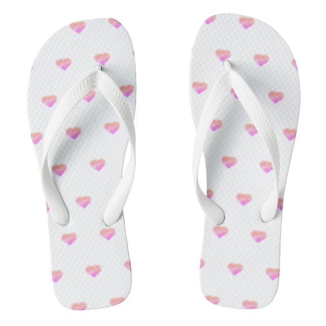 rotes Herz Flip Flops (Fußbett)