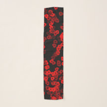 Rotes Herz Form Blume Long Scarf