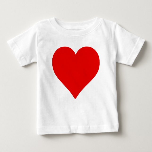 Rotes Herz Form Liebe Klassischer Minimalismus Baby T-shirt (Vorderseite)