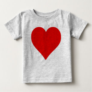 Rotes Herz Form Liebe Klassischer Minimalismus Baby T-shirt
