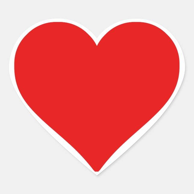 Rotes Herz Form Liebe Klassischer Minimalismus Herz-Aufkleber (Vorderseite)