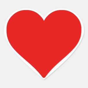 Rotes Herz Form Liebe Klassischer Minimalismus Herz-Aufkleber