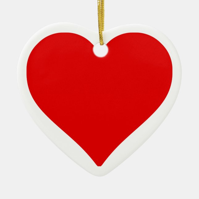 Rotes Herz Form Liebe Klassischer Minimalismus Keramik Ornament (Vorne)