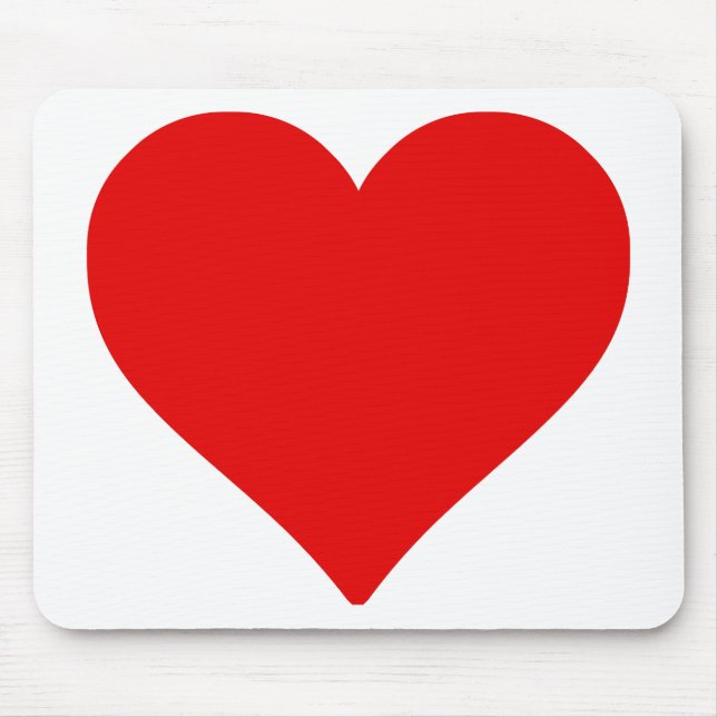 Rotes Herz Form Liebe Klassischer Minimalismus Mousepad (Vorne)
