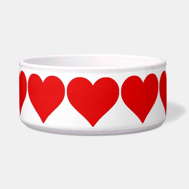 Rotes Herz Form Liebe Klassischer Minimalismus Napf (Vorderseite)