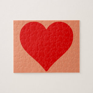 Rotes Herz Form Liebe Klassischer Minimalismus Puzzle