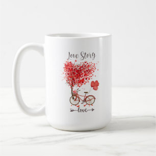 rotes Herz für mein Valentin Kaffeetasse