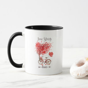 rotes Herz für meine valentinische Tasse