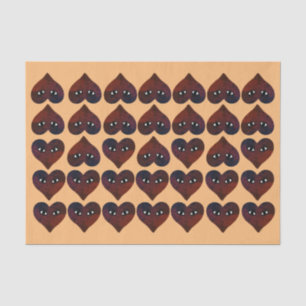 Rotes Herz - Gesicht Grunge Kunst Seidenpapier