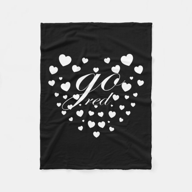 Rotes Herz Gesundheitsmonat T-Shirt American Heart Fleecedecke (Vorderseite)