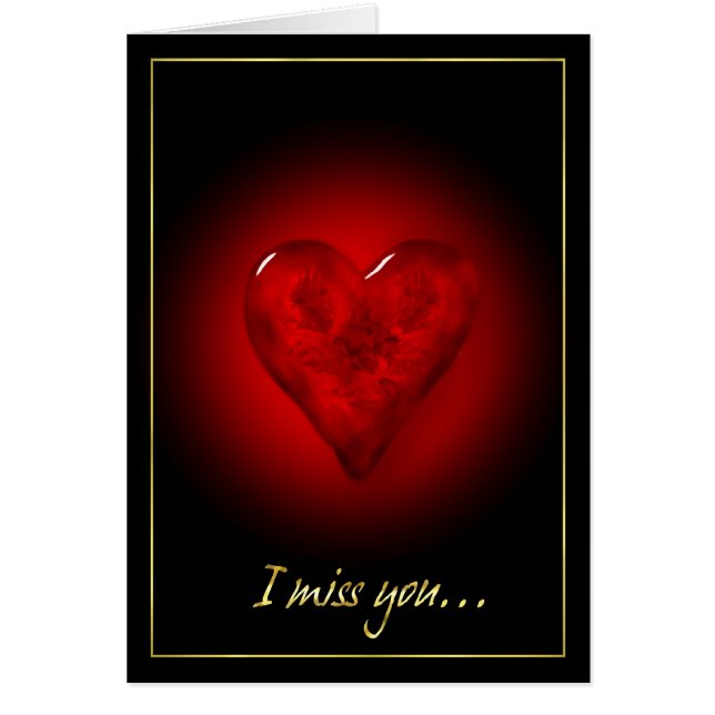 Rotes Herz Glas gemalt (Vorne)