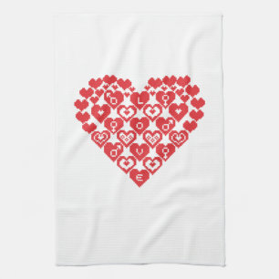 Rotes Herz Handtuch