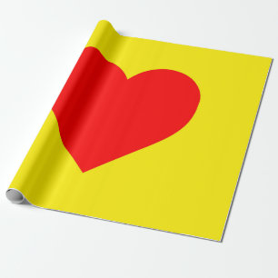 Rotes Herz Heat Pop Art Geschenkpapier