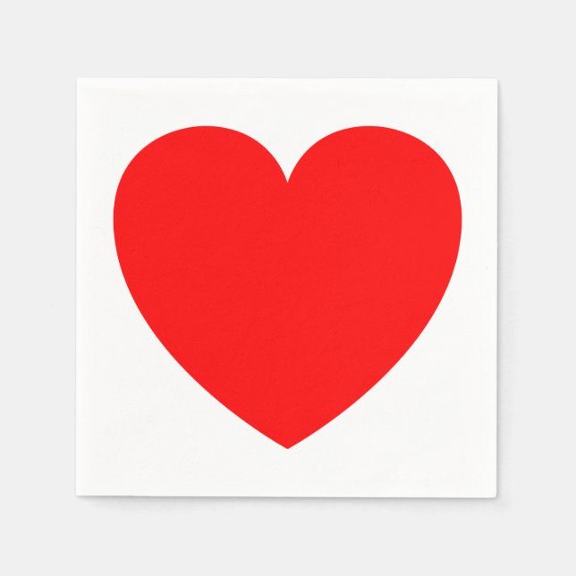 Rotes Herz Hochzeit, Brautparty, Party Liebe Serviette (Vorderseite)