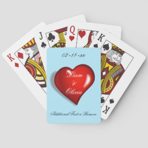 Rotes Herz Hochzeit Spielkarten