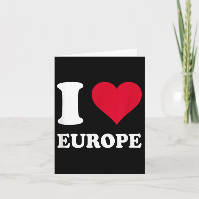 Rotes Herz I Liebe Europa Karte (Vorderseite)