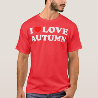 Rotes Herz I Liebe Herbst T-Shirt