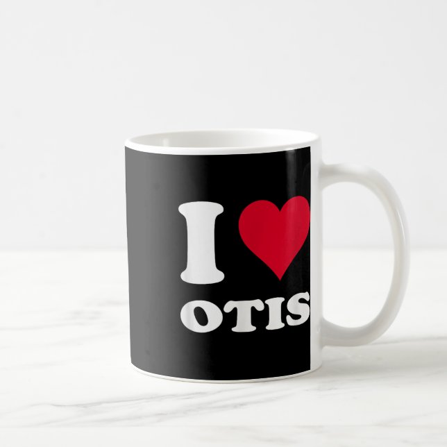 Rotes Herz I Liebe Otis Kaffeetasse (Rechts)