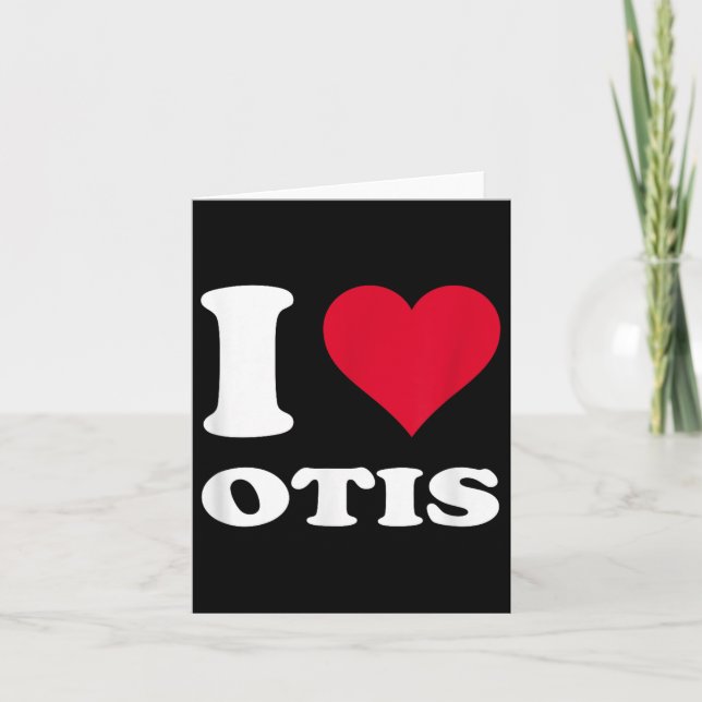 Rotes Herz I Liebe Otis Karte (Vorderseite)