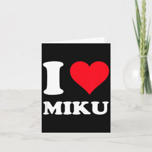 Rotes Herz ich liebe Miku Karte