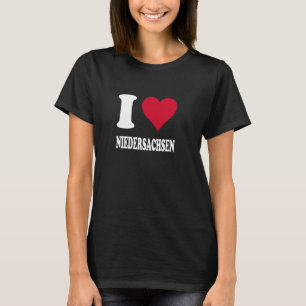 Rotes Herz Ich liebe Niedersachsen [deutsch Langua T-Shirt