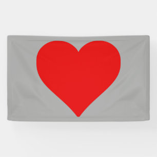 Rotes Herz in Form Liebe Klassiker Minimalismus Banner