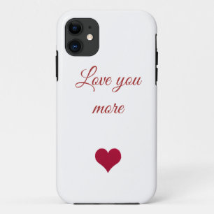 Rotes Herz iPhone / iPad Hülle "Liebe dich mehr"