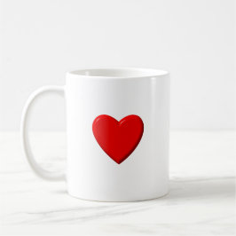 Rotes Herz Kaffeetasse