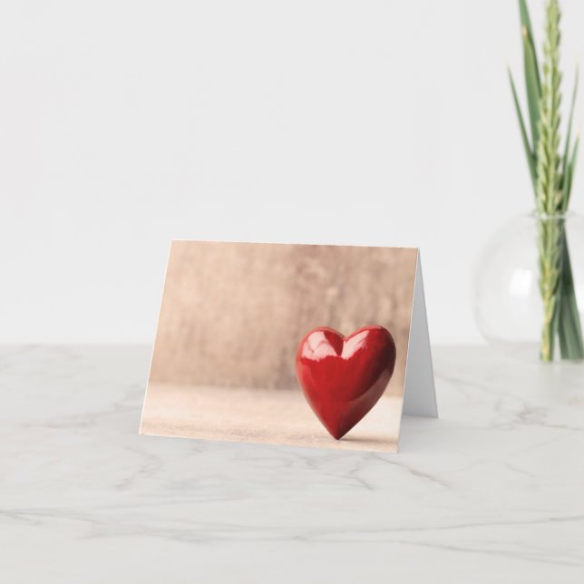 Rotes Herz. Karte (Vorderseite)