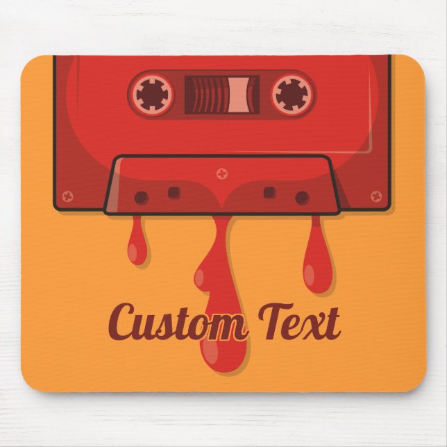 Rotes Herz-Kassette Mousepad (Vorne)