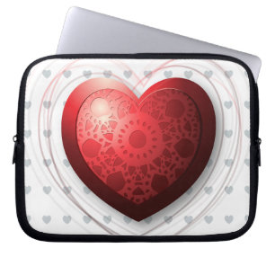 Rotes Herz, Laptop-Ärmel Laptopschutzhülle