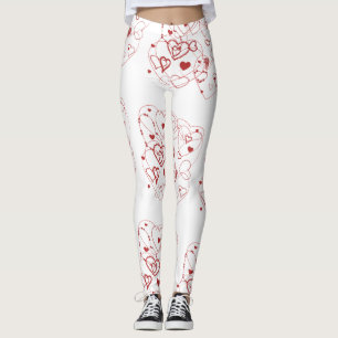 Rotes Herz Leggings