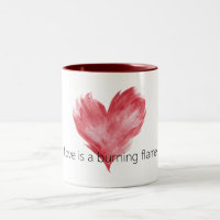 Rotes Herz Liebe Brennende Flamme