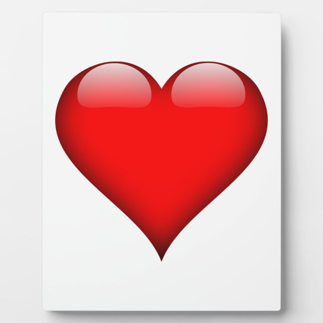 Rotes Herz Liebe Fotoplatte (Vorderseite)