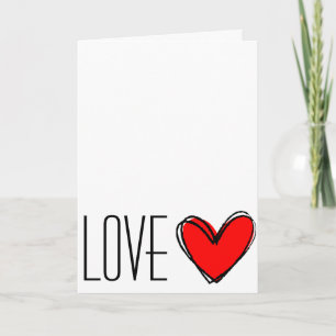 Rotes Herz LIEBE Karte