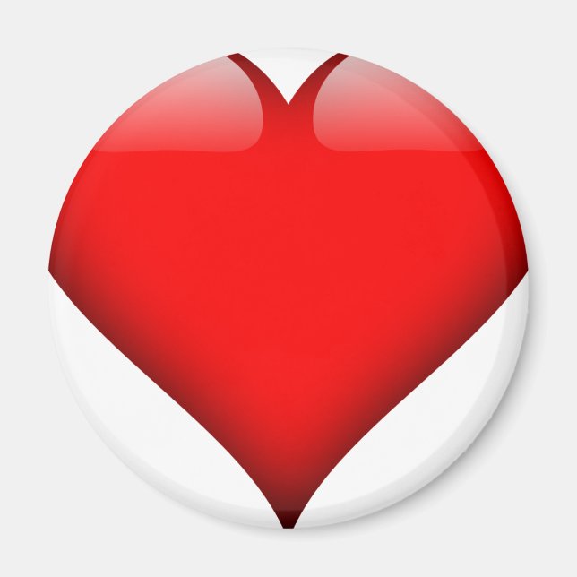 Rotes Herz Liebe Magnet (Vorne)