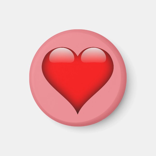 Rotes Herz Liebe Magnet (Vorne)