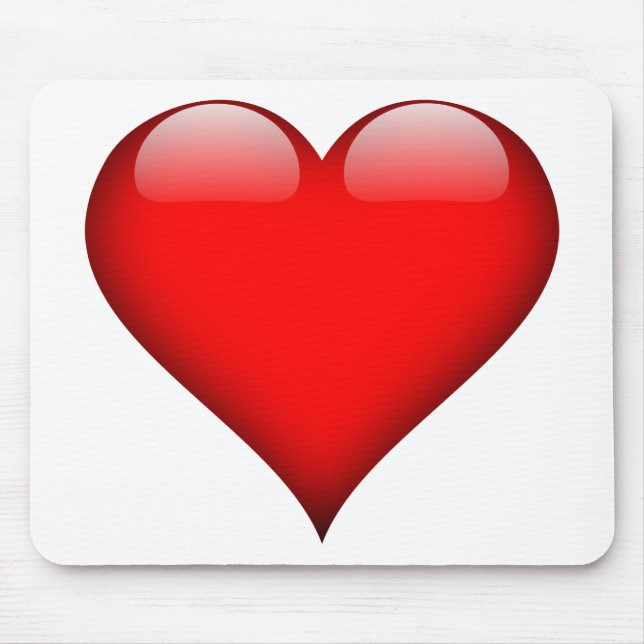 Rotes Herz Liebe Mousepad (Vorne)