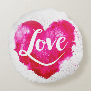 Rotes Herz Liebe Rundkissen Rundes Kissen