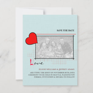 Rotes Herz Liebe Save the Date Foto