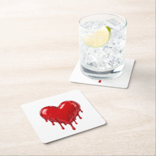 Rotes Herz Liebe Untersetzer