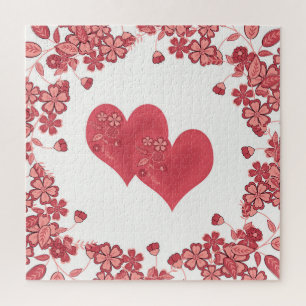 rotes Herz Liebe Valentinstag Puzzle