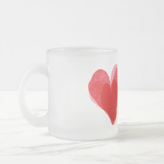 Rotes Herz Mattglastasse