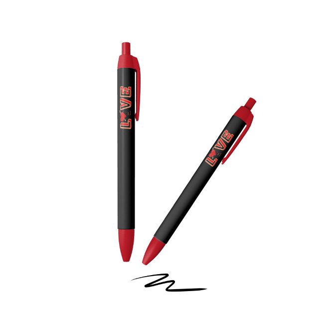 Rotes Herz mit Text-LIEBE Kugelschreiber (Von Creator hochgeladen)