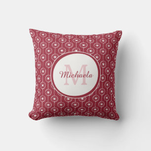 Rotes Herz-Monogramm Kissen